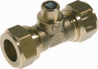 rechte koppeling met ontluchting knel 22x22mm